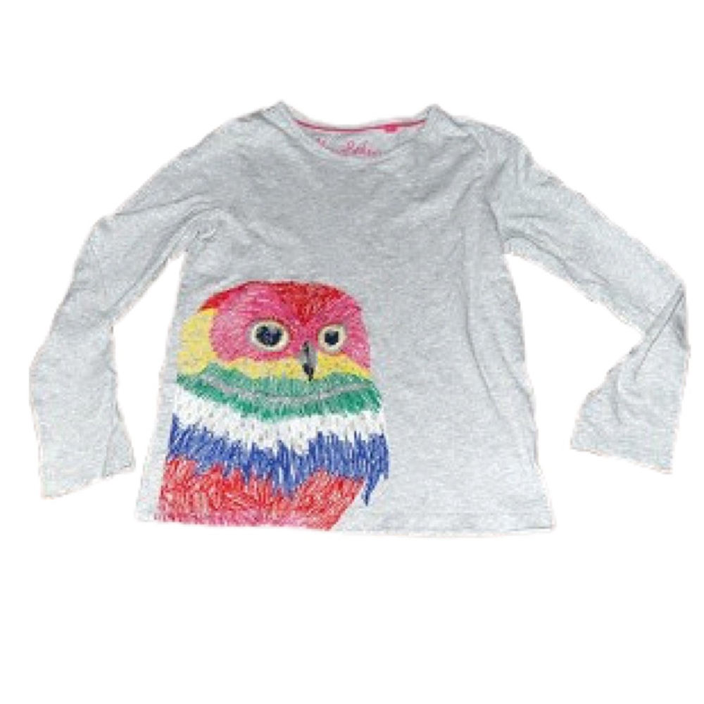 Mini Boden 9-10 Y Long Sleeve Colorful Owl Shirt GUC Portugal